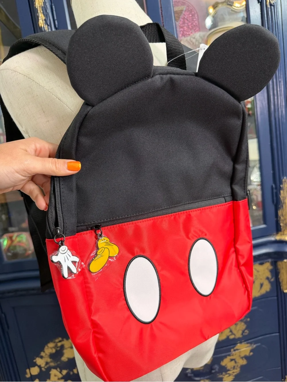 NWT Shanghai Disney Mickey Mouse 3D Ear Backpack